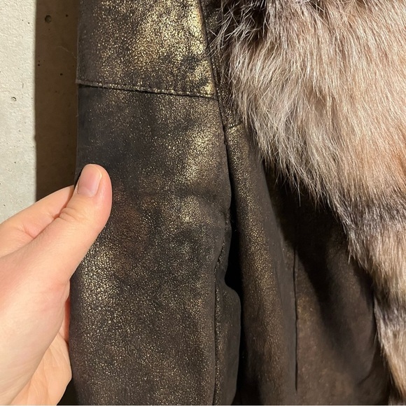 Pellessimo Paris Fur Coat Rabbit Fox Full Length Fully Lined Metallic Women’s S - Picture 3 of 15